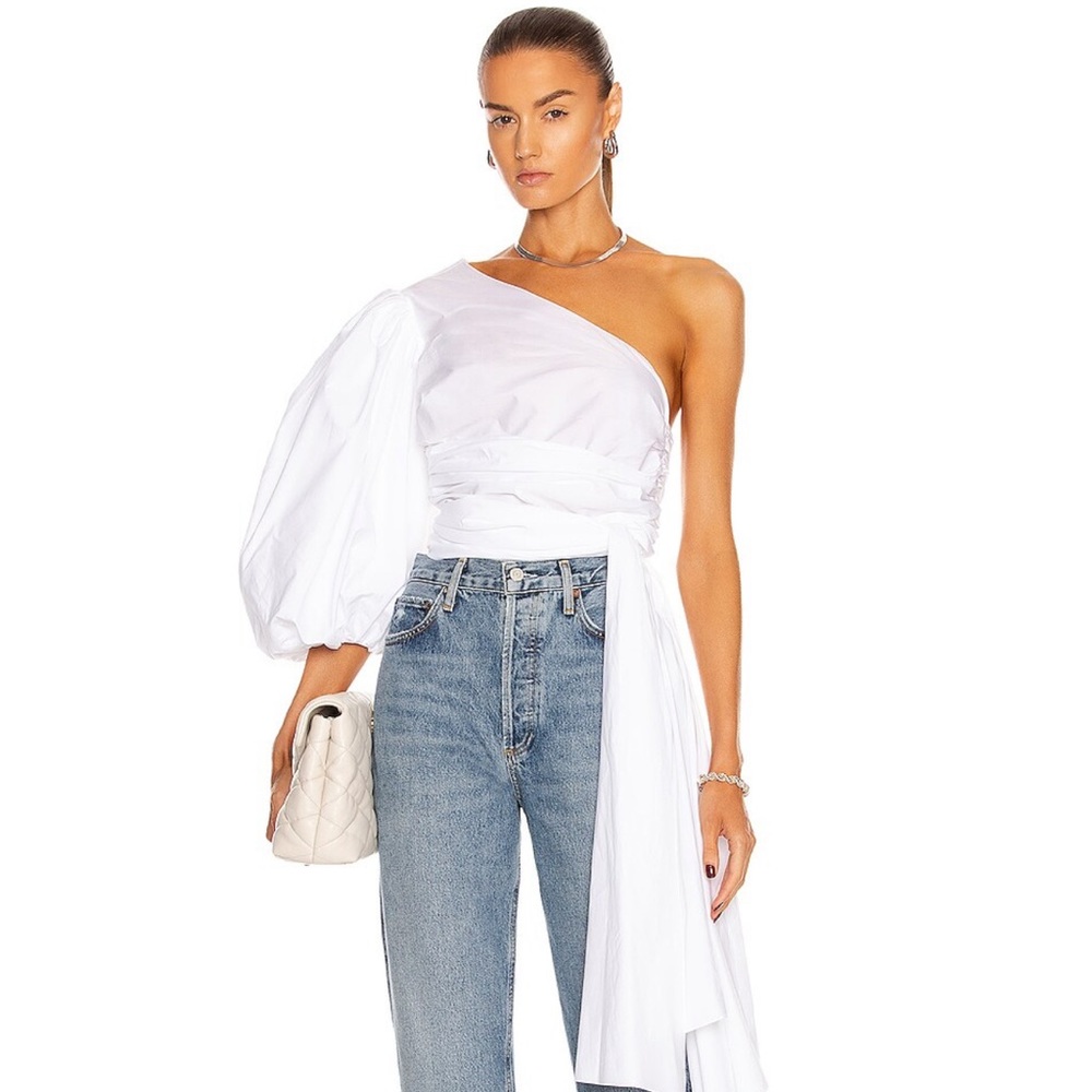 Fe Noel cloud wrap one shoulder top